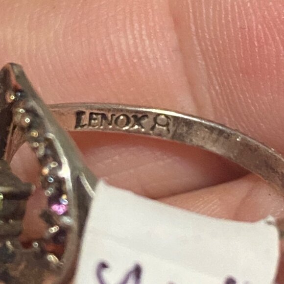 Heart Ring Size 7.5 Garnet Amethyst Spinel Tourmaline Sterling Silver 925 Women - Picture 8 of 10